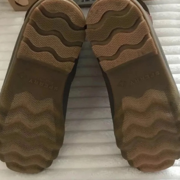 (NWT) SPERRY Top-Sider Big Kid's Avenue Duck Boot In Tan / Brown - Picture 10 of 11